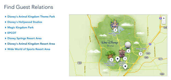 Find guest relations page.